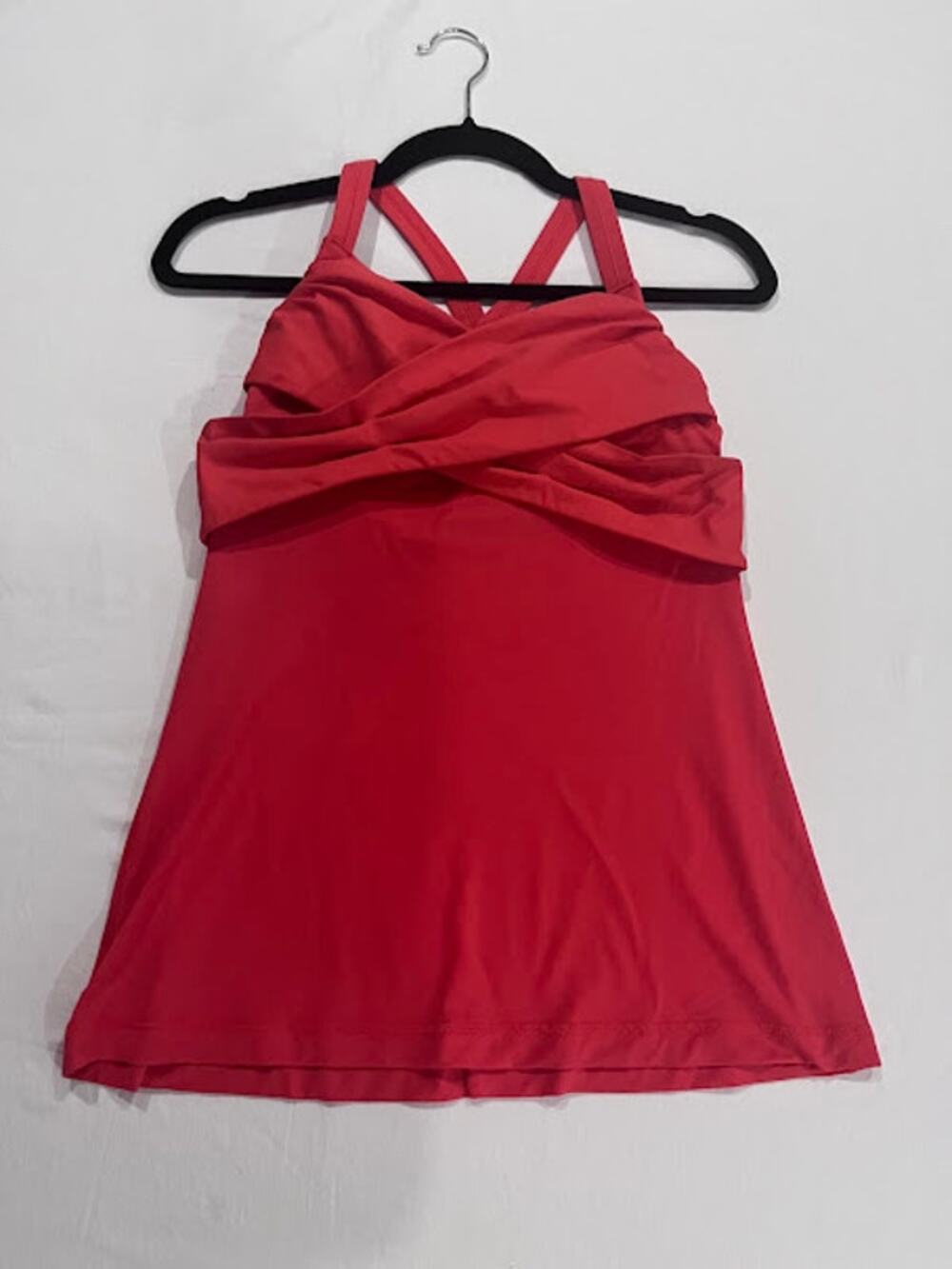 Lululemon Wrap it Up Tank Top Size 8 Coral Orange